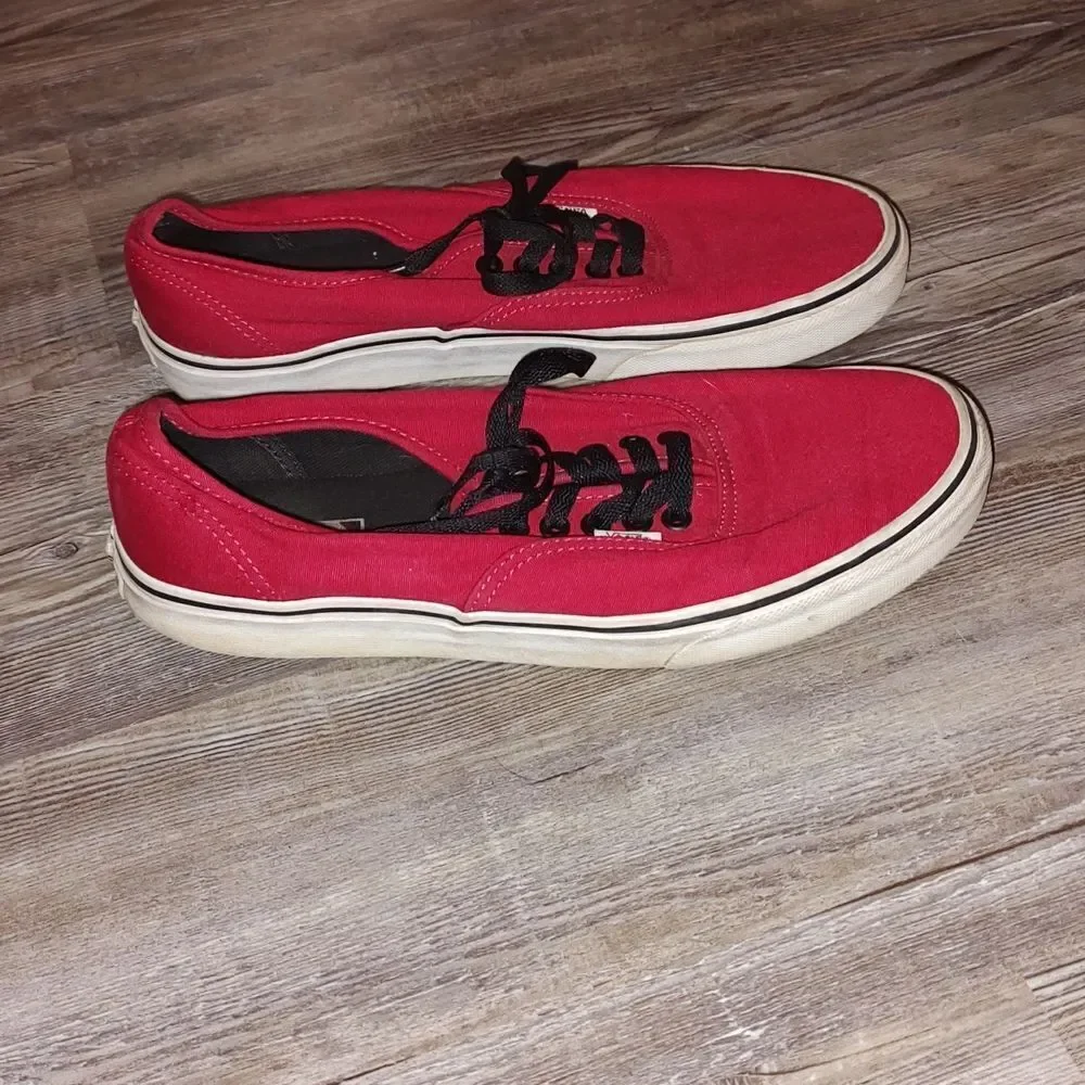 Vans red unisex sneakers shoes M 9.5 W 11